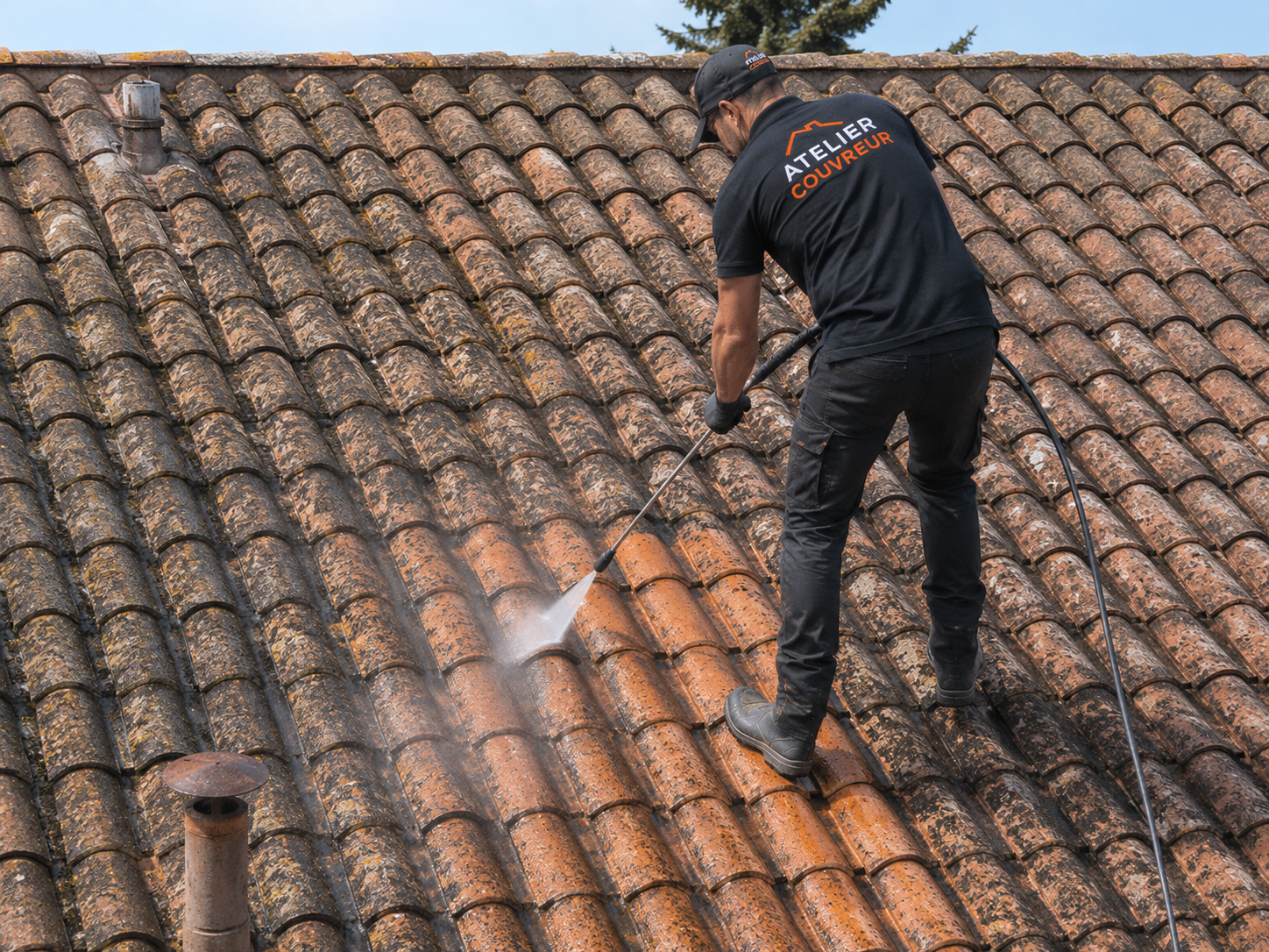 Démoussage toiture dans le Tarn