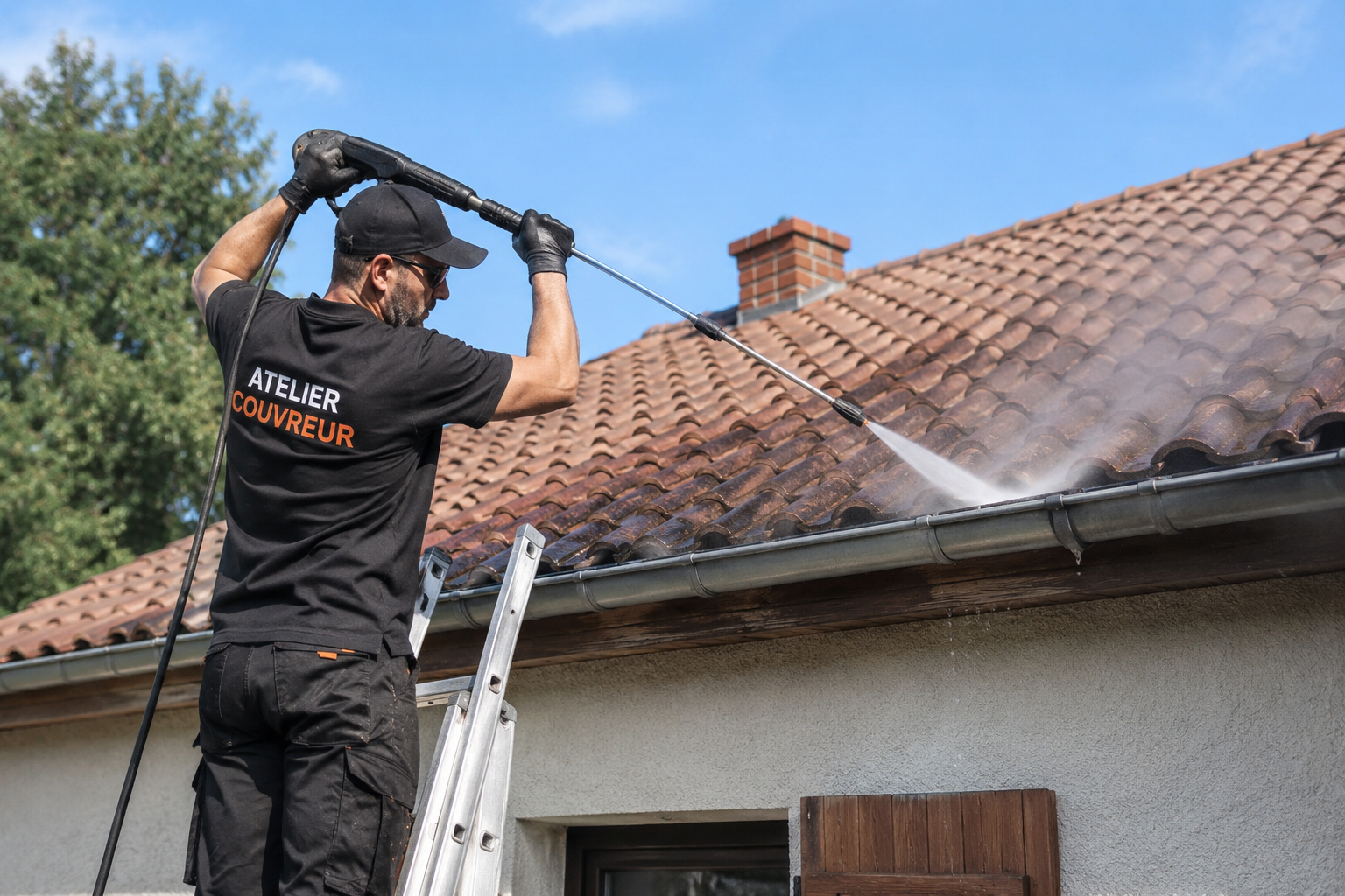 Intervention nettoyage gouttières
