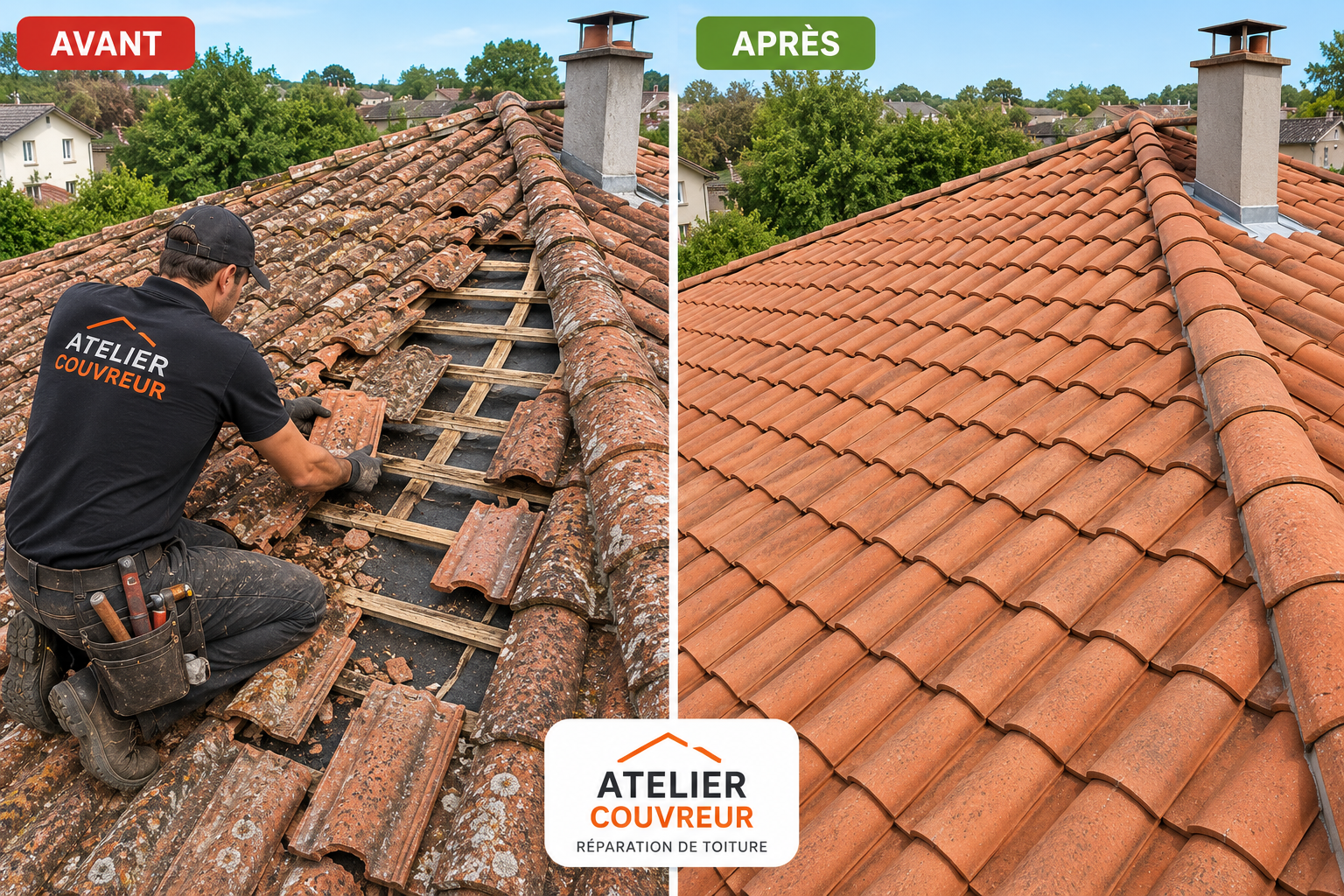 Réparation de toiture - Atelier Couvreur