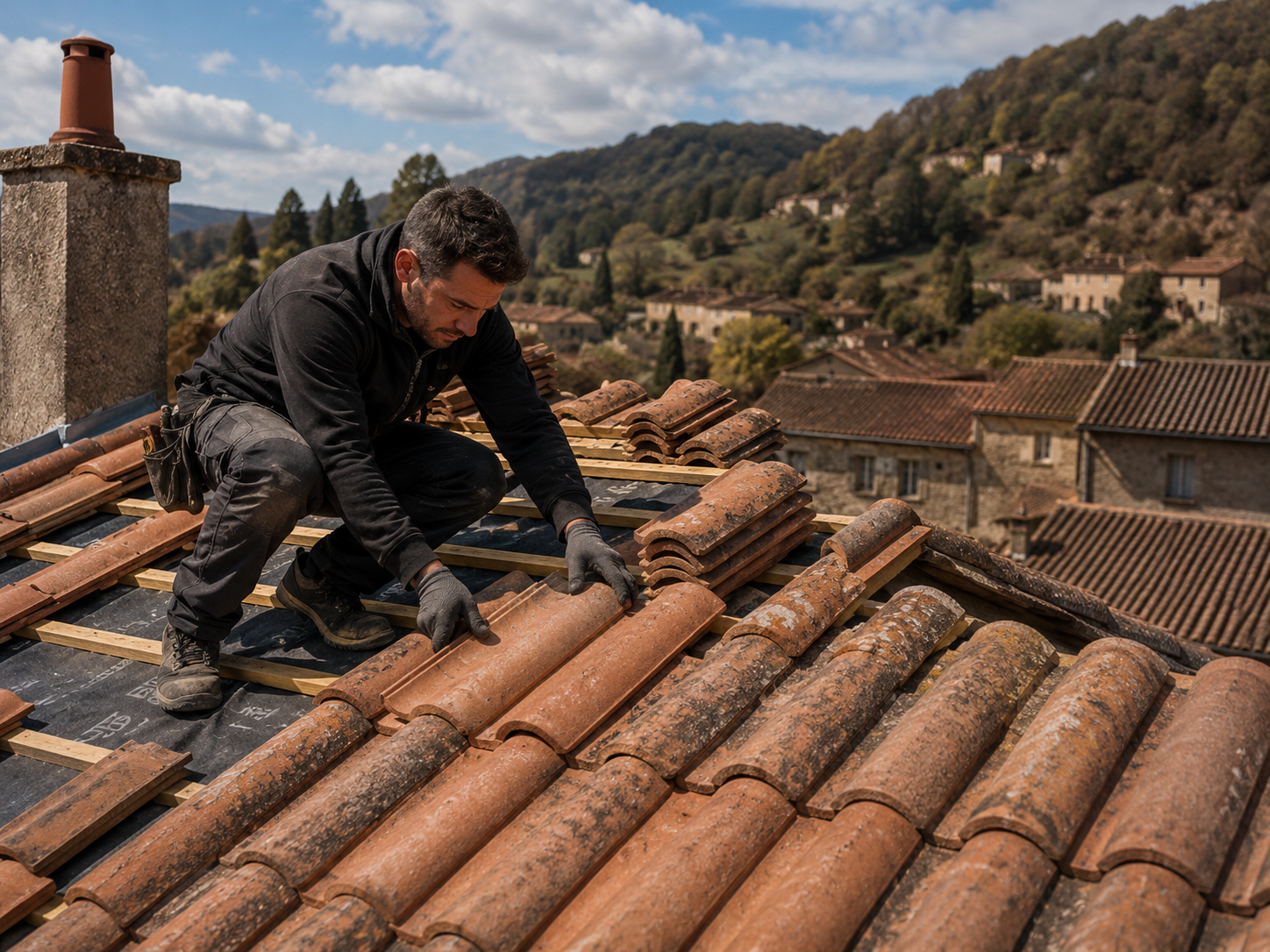 Remplacement de tuiles à Albi